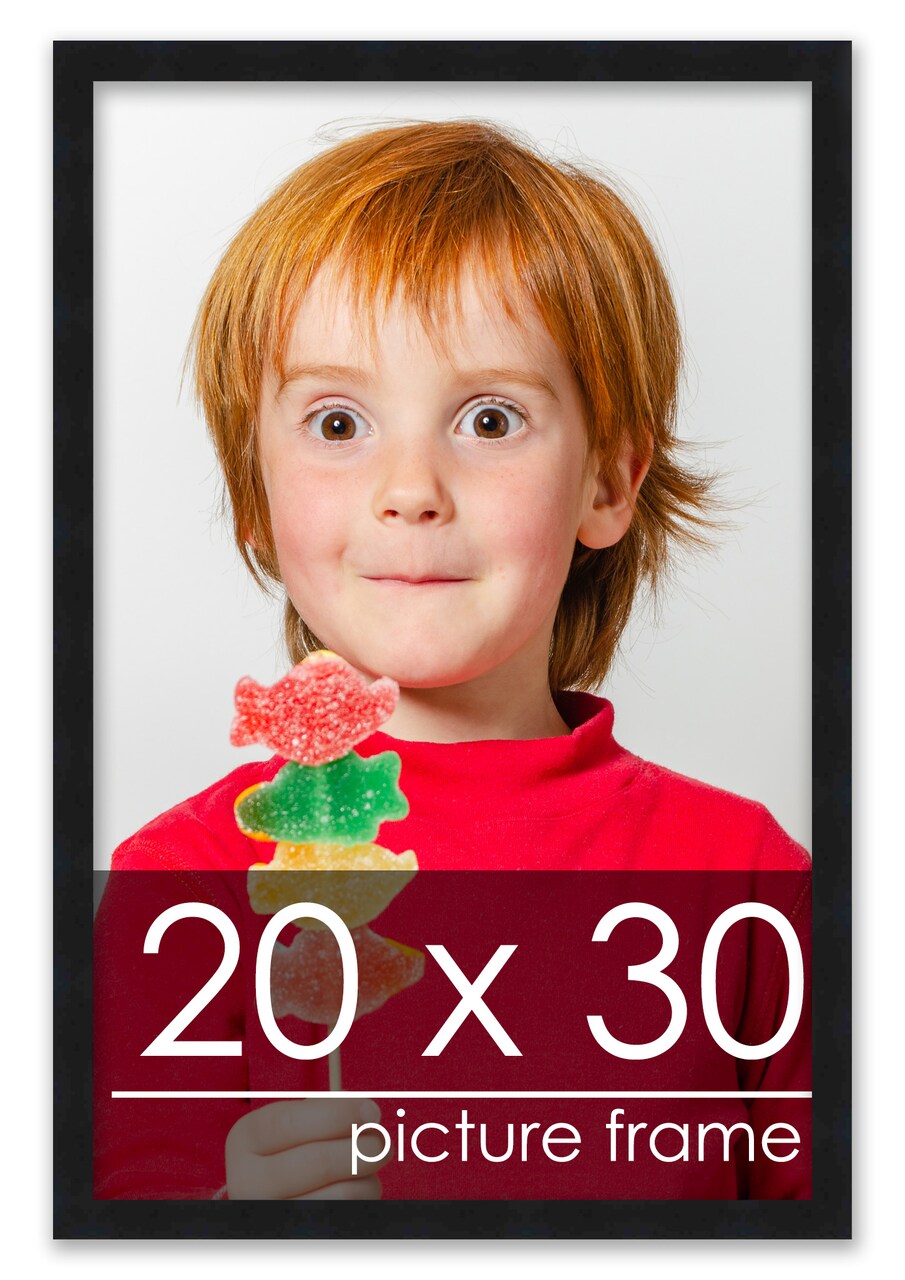 Minimalist Black Picture Frame - UV Acrylic, Foam Board Backing, Hanging Hardware